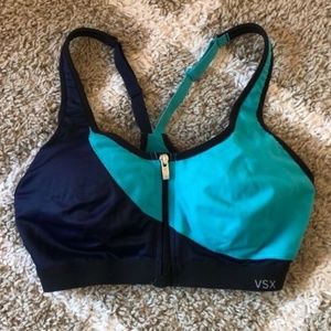 Rare Victoria’s Secret Sports VSX ZipFront Bra 32B
